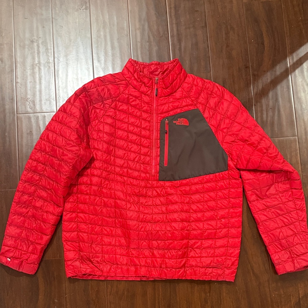 The North Face Red and Brown Windbreaker